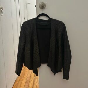 BLANKNYC draped snakeskin leather jacket